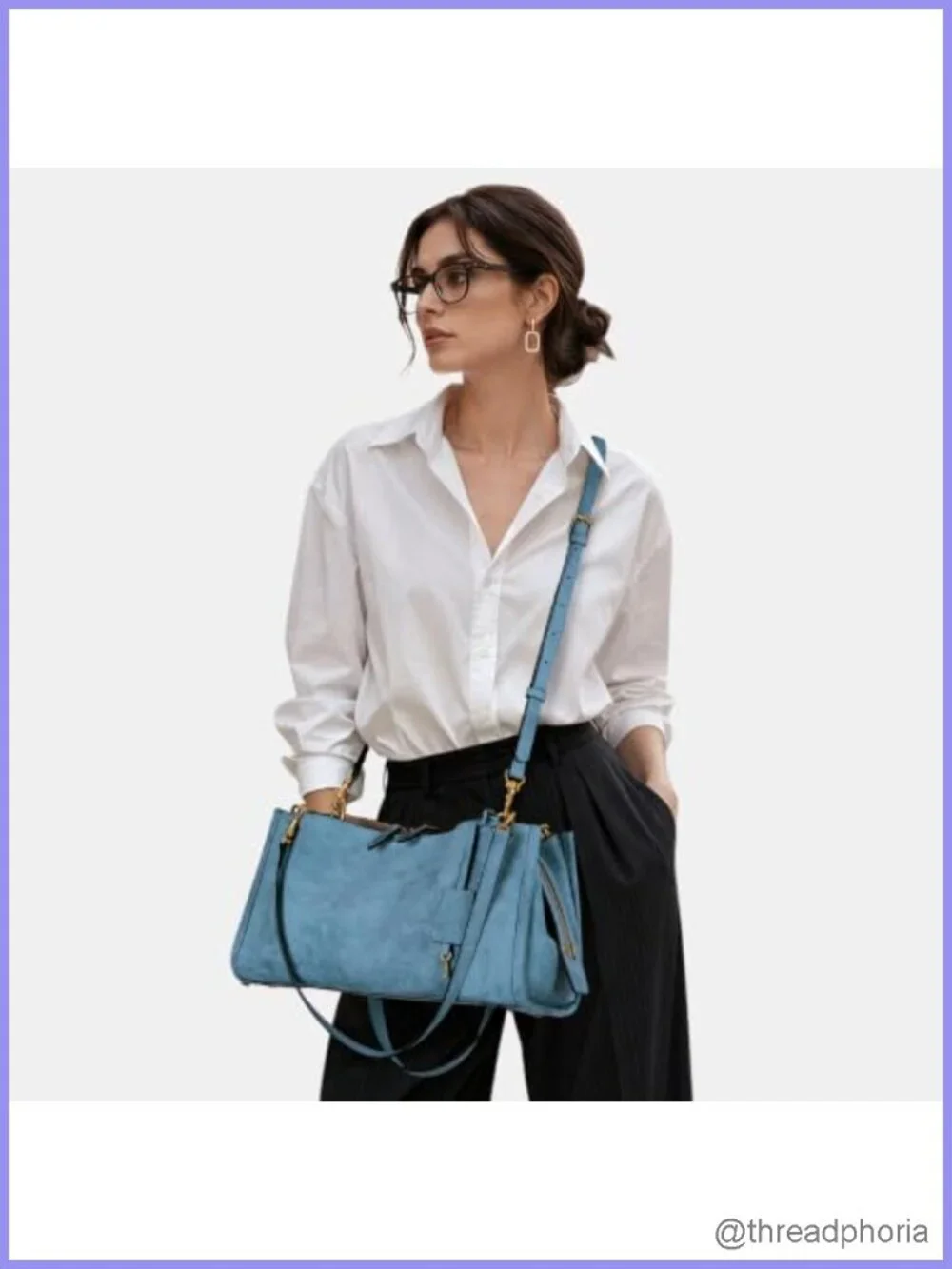 Vintage PU Leather Shoulder Bag Hobo Tote Lock Multi-Pocket Work Bag